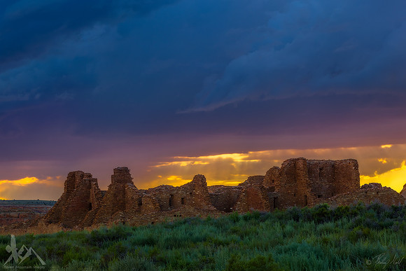 Sunset, Pueblo Bonito